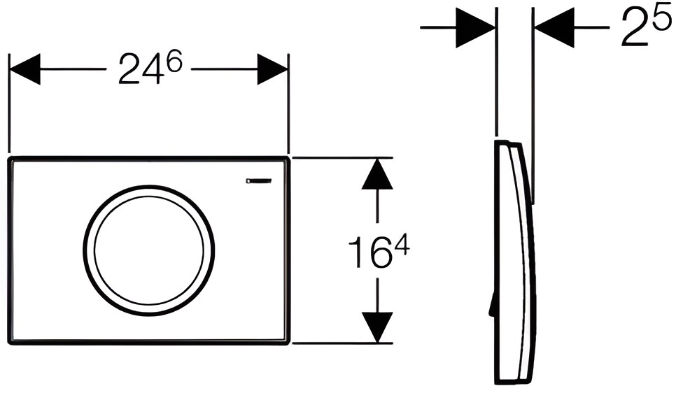 Кнопка смыва для инсталляции geberit delta 15 хром матовый