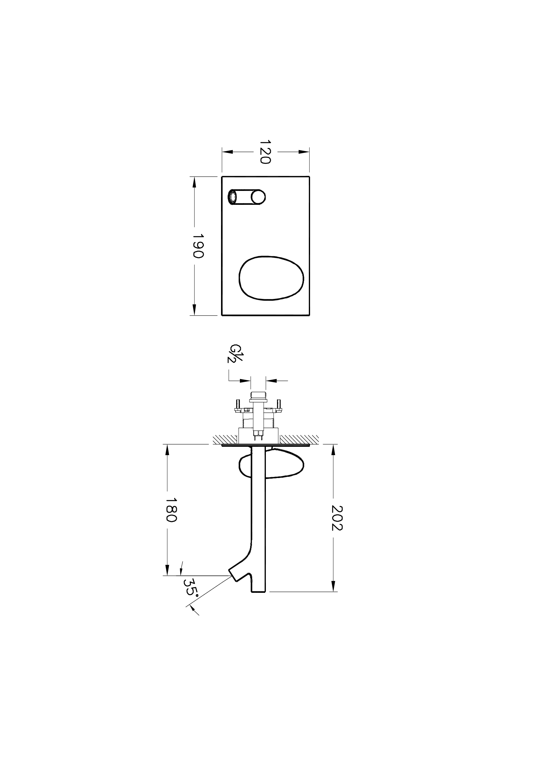Встроенный смеситель для раковины istanbul, короткий, хром
