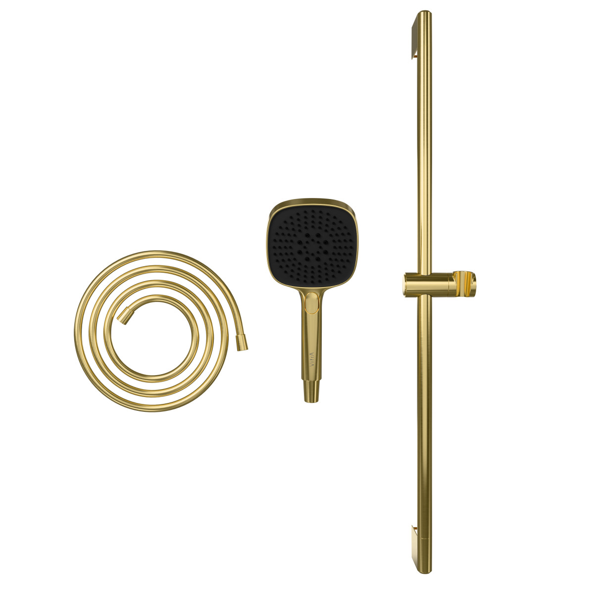 Душевая стойка VitrA Core Square A4591725EXP с ручным душем без смесителя брашированное золото