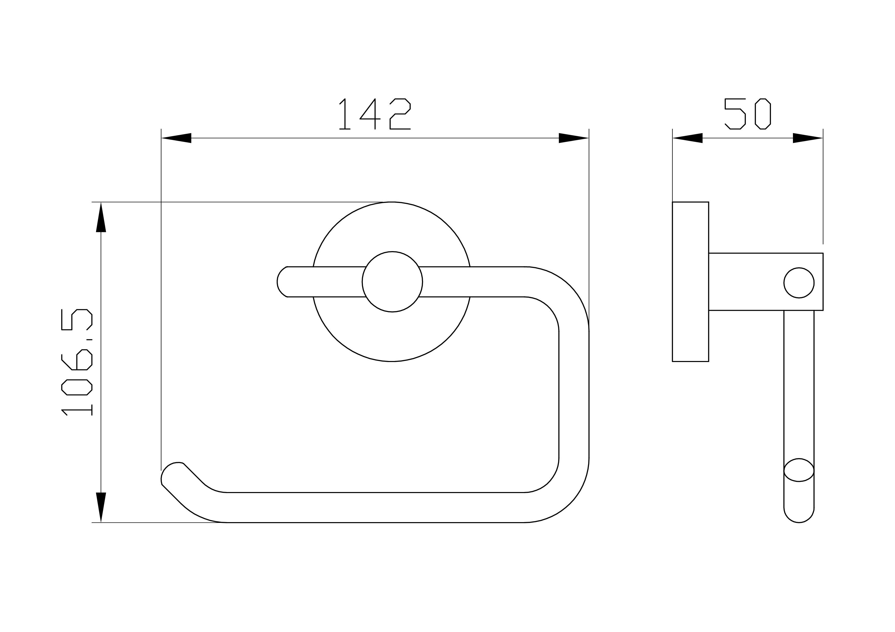 Держатель для туалетной бумаги без крышки wonzon & woghand easy, хром (ww-8116)