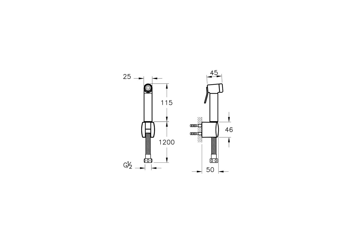 Гигиенический душ VitrA A4574725 без смесителя брашированное золото