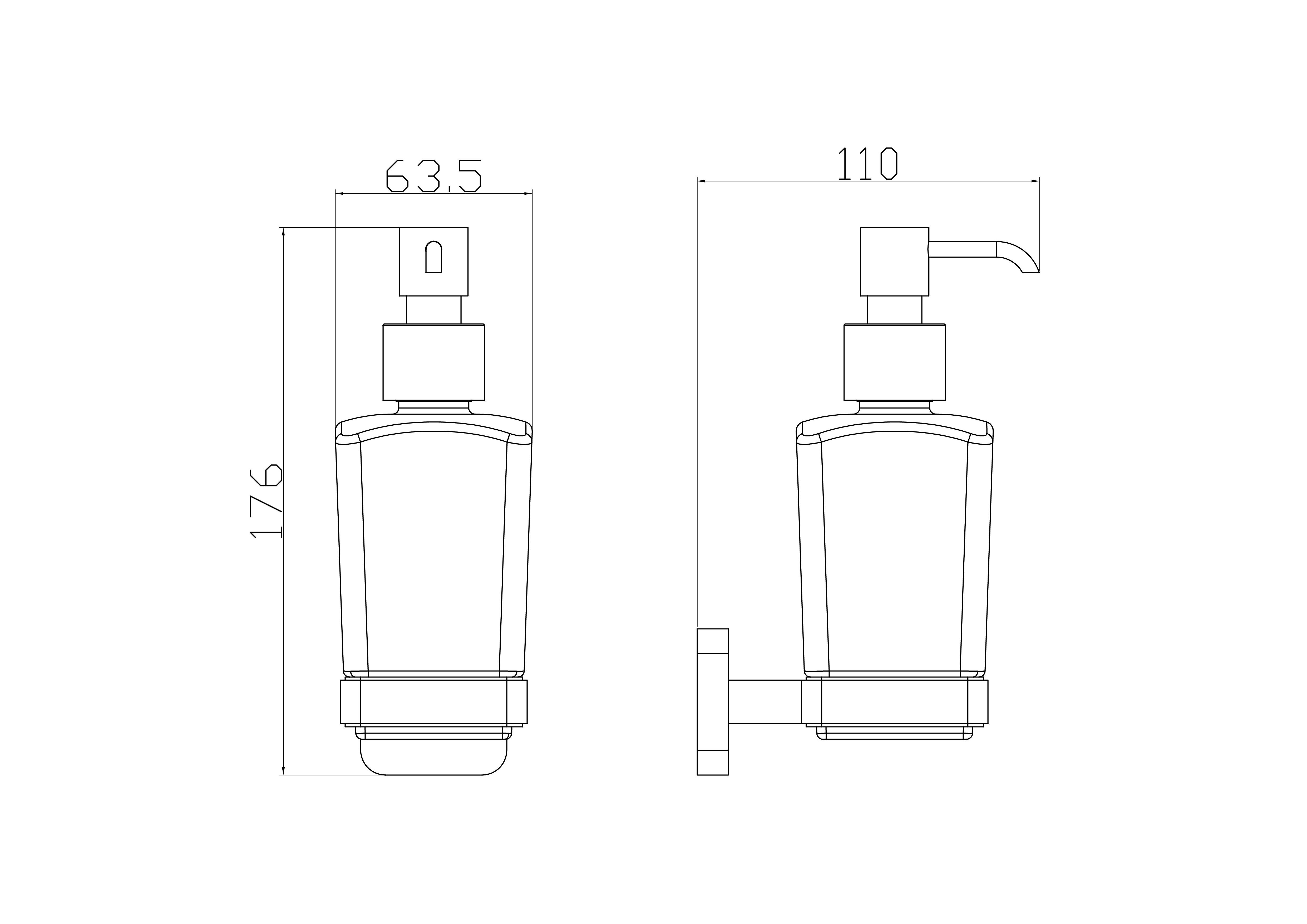 Дозатор мыла wonzon & woghand still, хром (ww-6633)