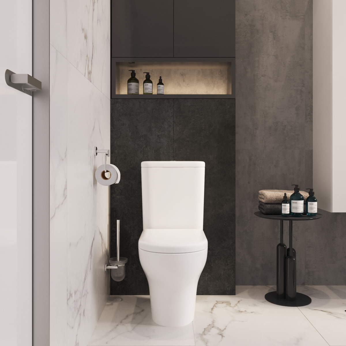 Унитаз-компакт напольный VitrA Zentrum 9824B003-7219 с сиденьем микролифт белый санитарный фарфор антибактериальное покрытие Hygiene