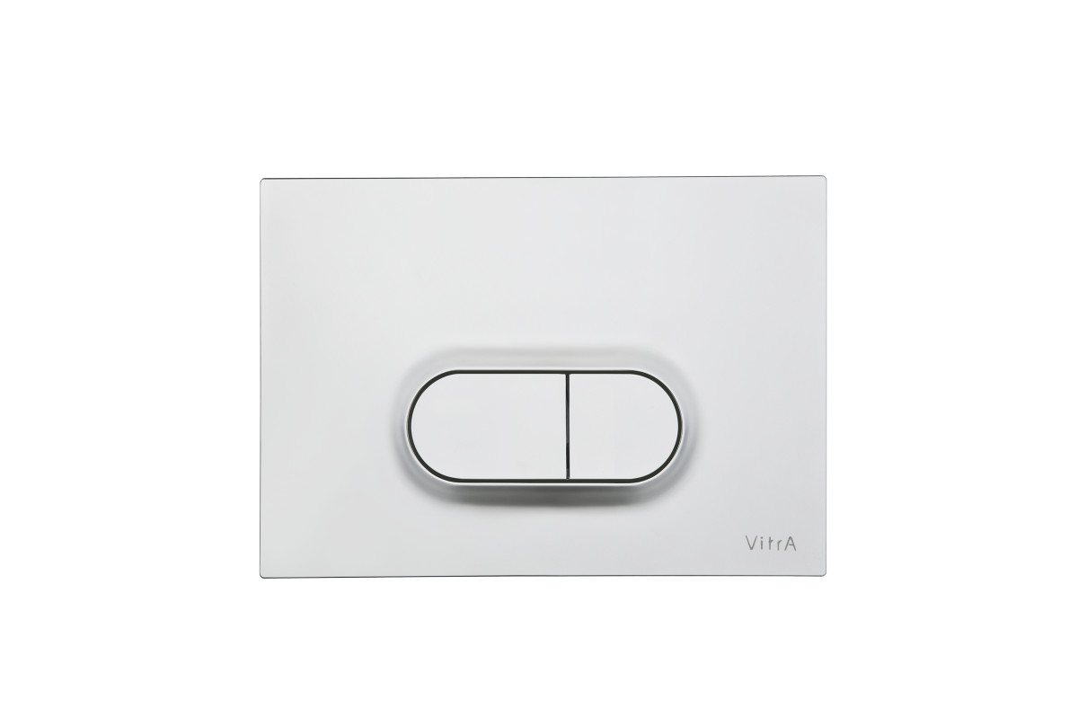 Инсталляция с унитазом VitrA Mia Round 9856B003-7200 комплект 4 в 1 с сиденьем микролифт безободковый цвет клавиши матовый хром