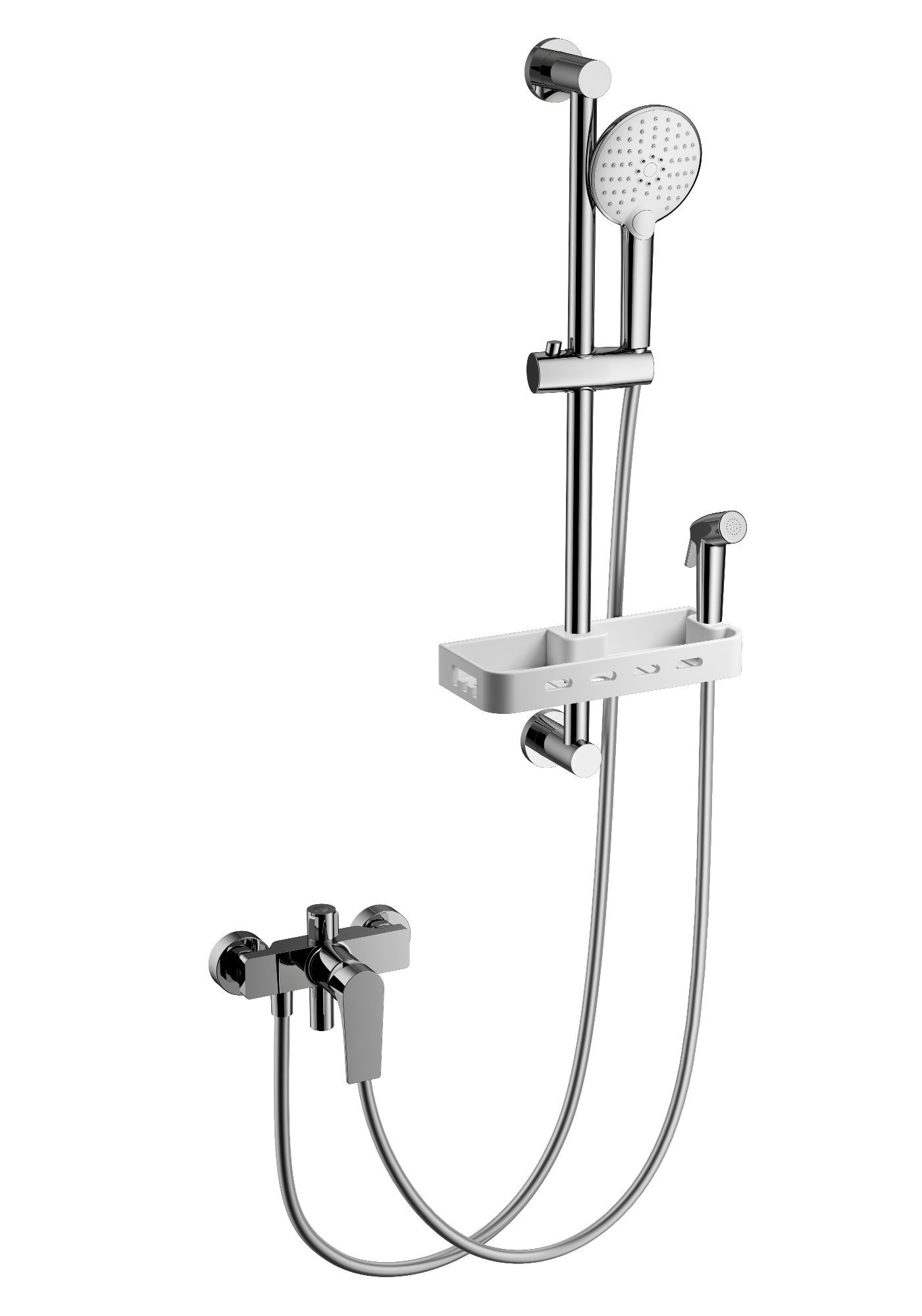 Смеситель для душа с гарнитуром wonzon & woghand, хром (ww-a31003-cr) Смеситель для душа с гарнитуром wonzon & woghand, хром (ww-a31003-cr)