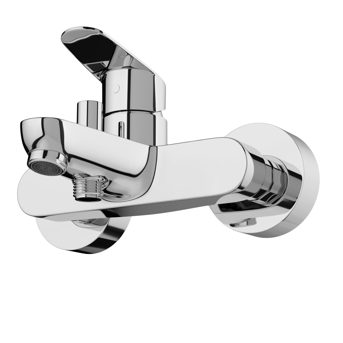 Смеситель настенный VitrA Flow Round A43057EXP1 для ванны однорычажный хром латунь