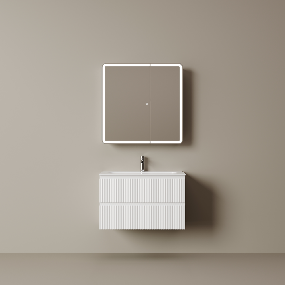 Зеркальный шкаф для ванной комнаты SANCOS Diva 800х149х800, с подсветкой, арт.DIV800