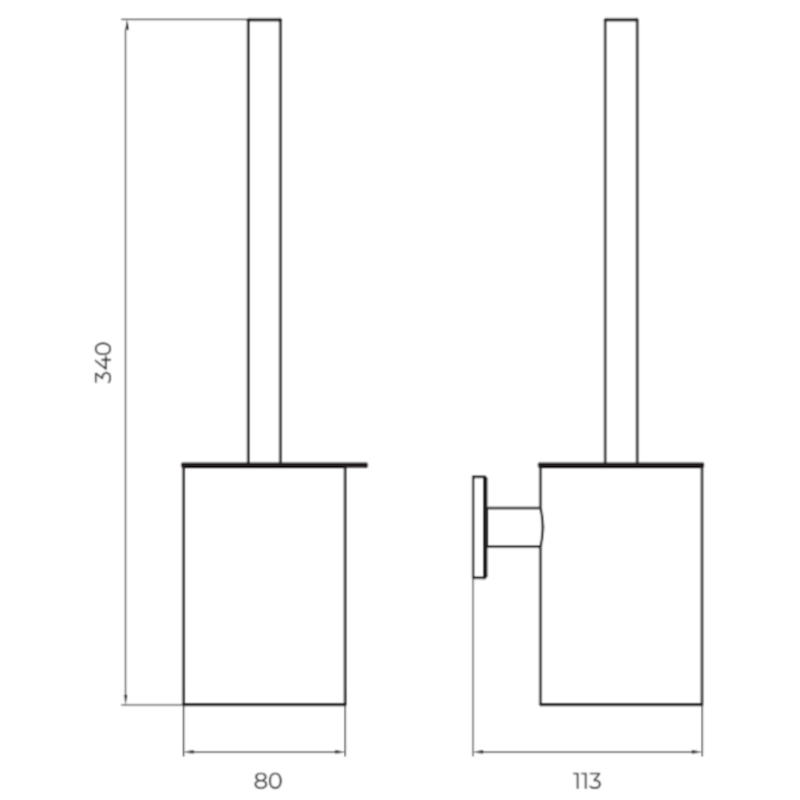 Ершик для унитаза настенный addimex essential cae001-06/nq brushed nickel