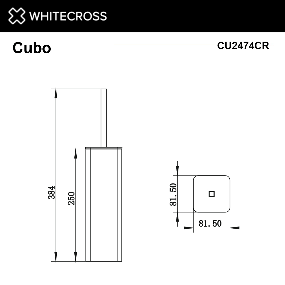 Ершик напольный whitecross cubo cu2474cr (хром)