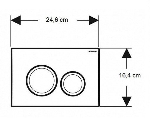 Кнопка смыва для инсталляции geberit delta 20 хром матовый