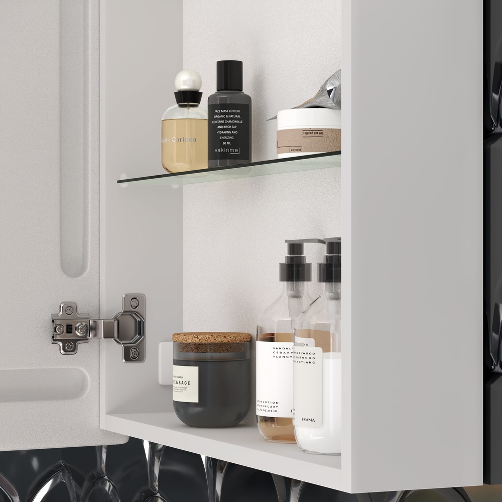 Зеркальный шкаф для ванной комнаты sancos  cube 600х140х800 с подсветкой, арт.cu600