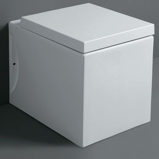 Унитаз напольный приставной frozen 510x375x400 белый глянцевый simas