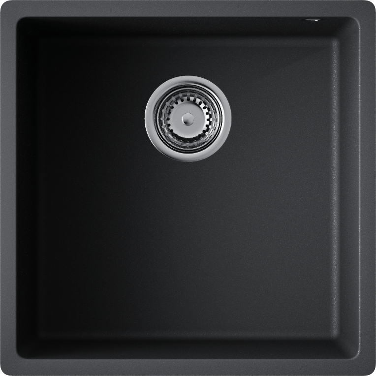 Кухонная мойка omoikiri bosen 44-u-bl tetogranit/черный 440 x 440 x 200