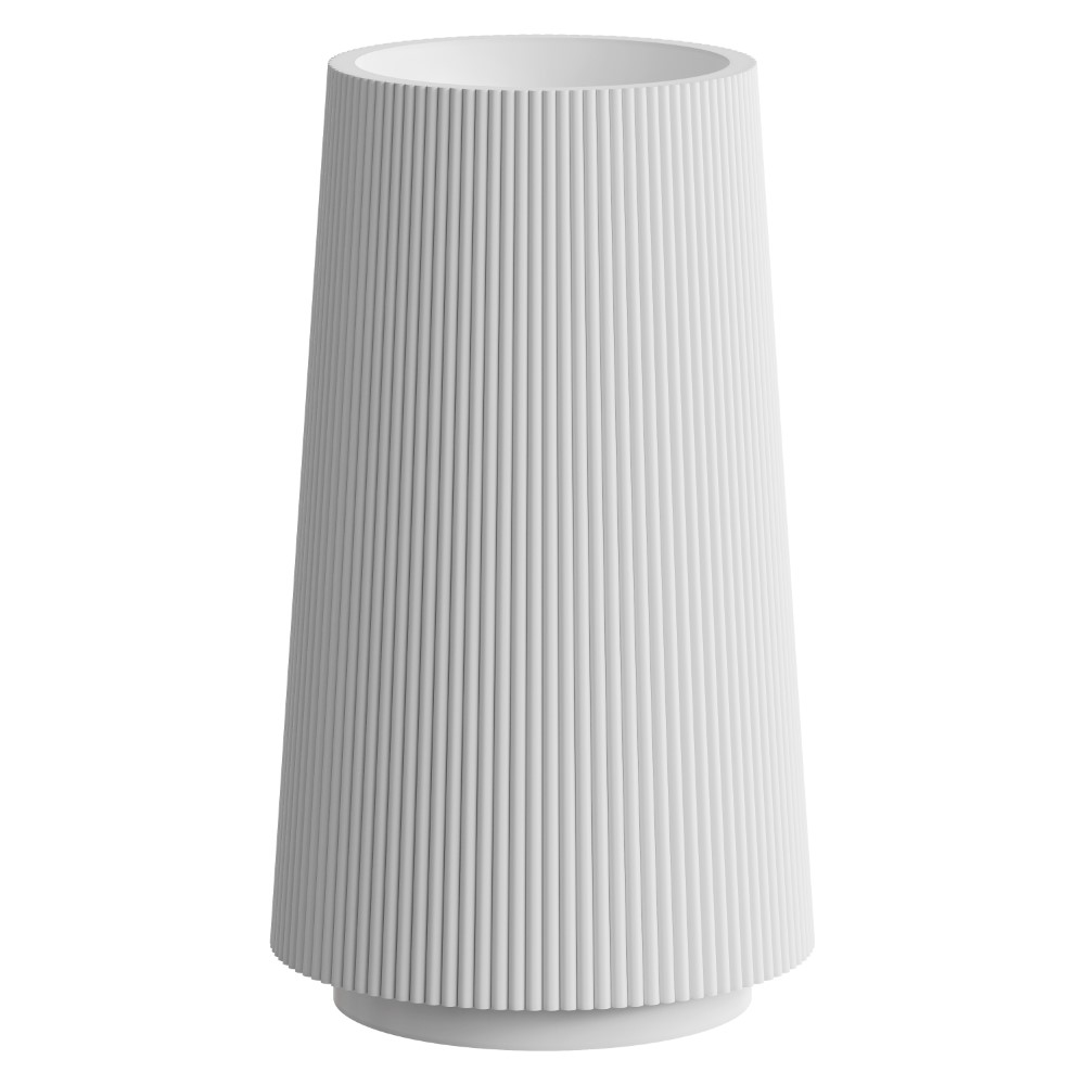 Раковина напольная рифленая torre corian 480*480*850 matt white