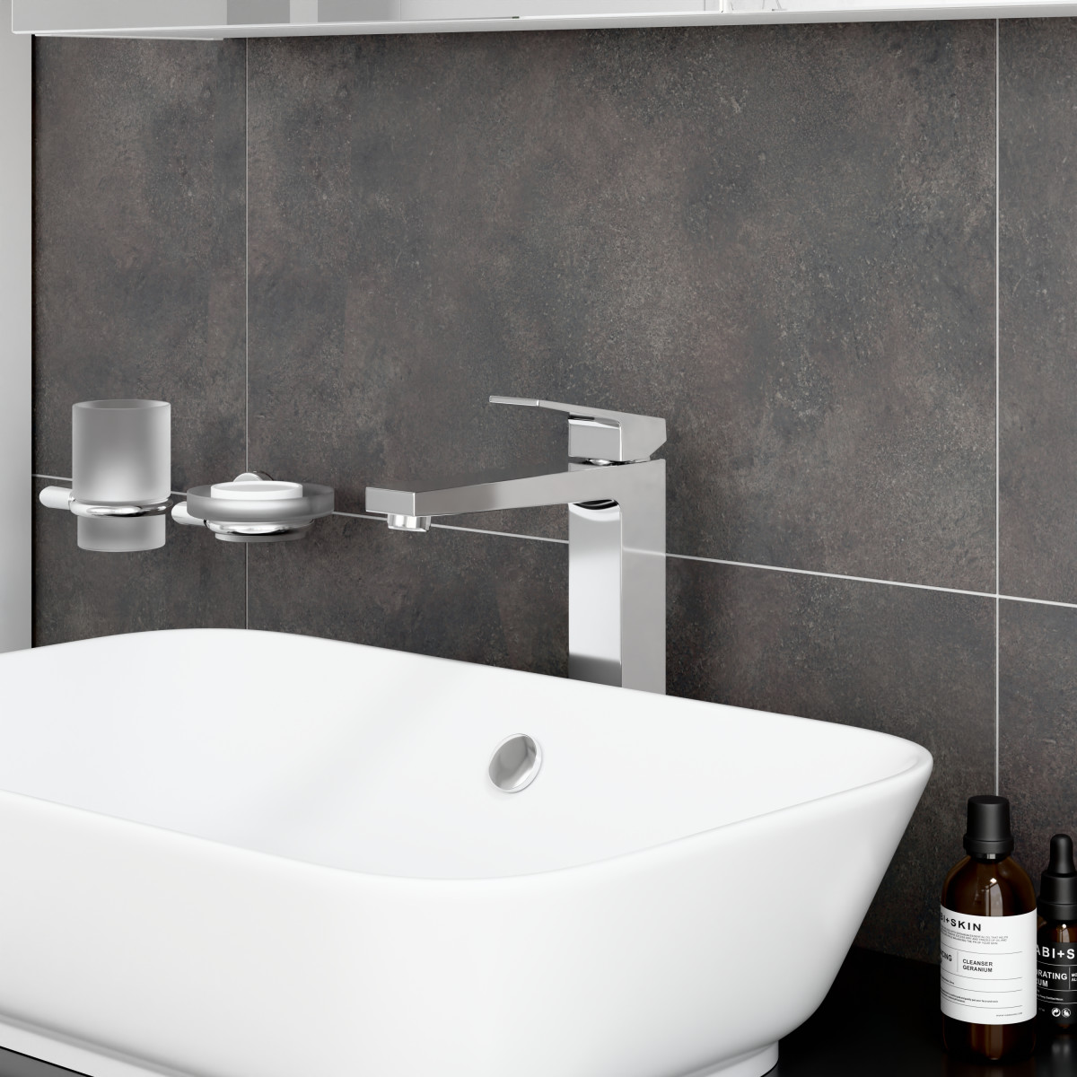Смеситель для раковины-чаши VitrA Minimax Square A43724EXP однорычажный хром латунь