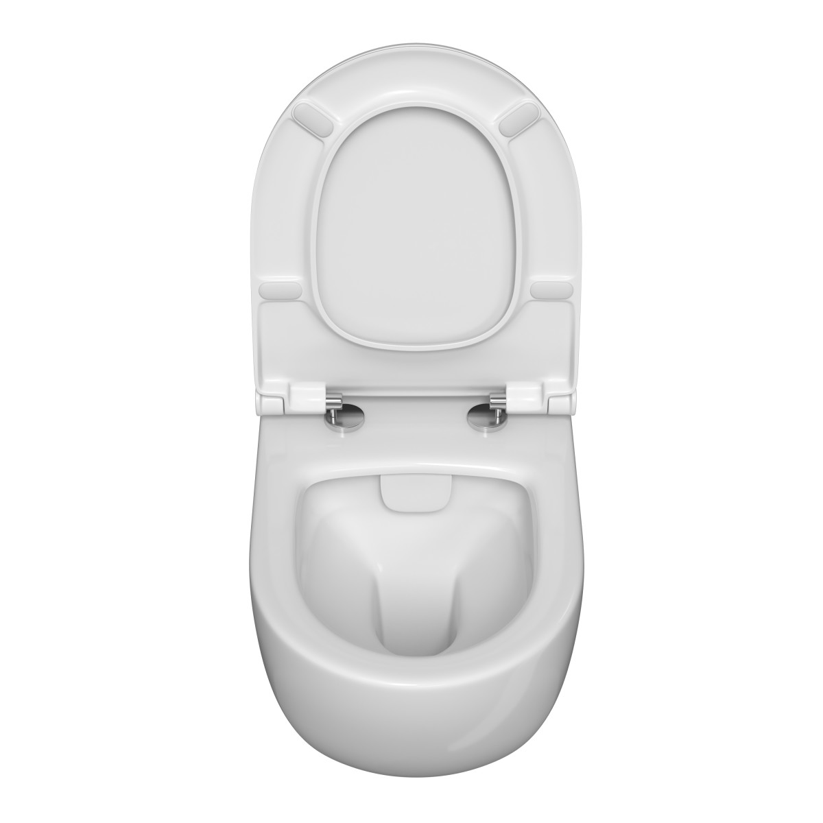 Инсталляция с унитазом VitrA Sento 9830B003-7212 комплект 4 в 1 с сиденьем микролифт безободковый цвет клавиши глянцевый хром