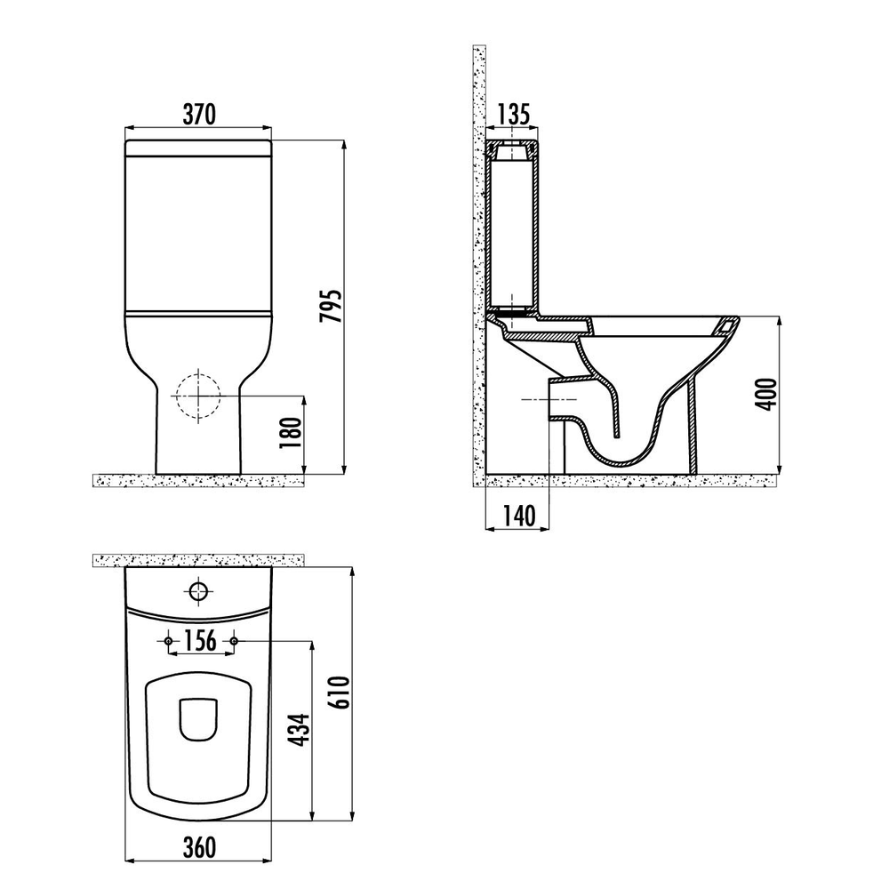 Creavit lara lr310-11cb00e-0000 унитаз-компакт | чаша унитаза (белый глянцевый)