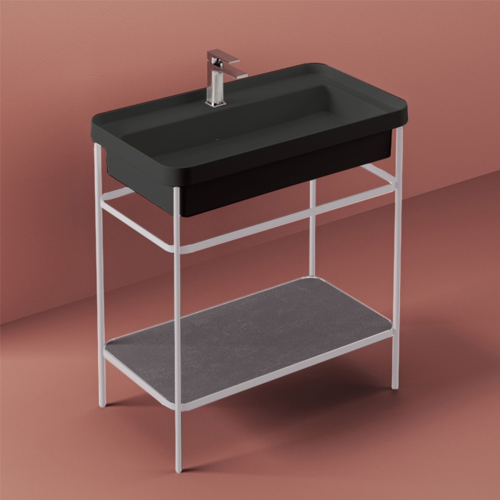 Раковина врезная сверху 155x805x455 черный матовый fuori scala artceram