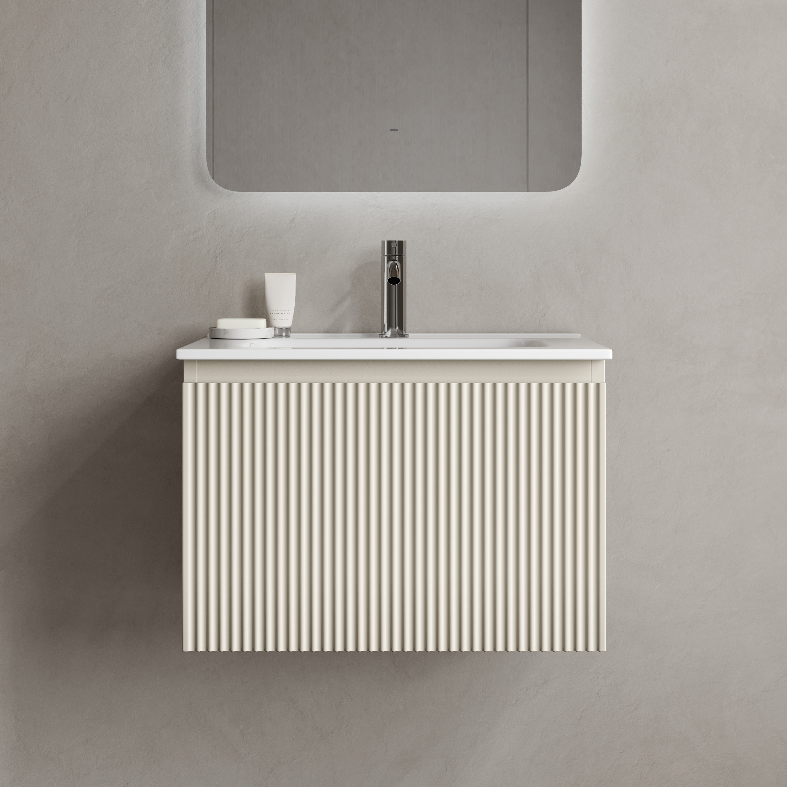 Тумба подвесная SANCOS Snob R 1.0 590х445х406, c одним ящиком оснащенным доводчиками, Beige Soft , арт. SNR1.060CE