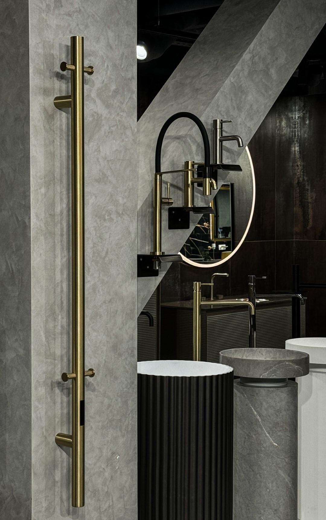 Полотенцесушитель электрический uno matt gold 110 x 122 x 1500 мм. 726-mg boheme