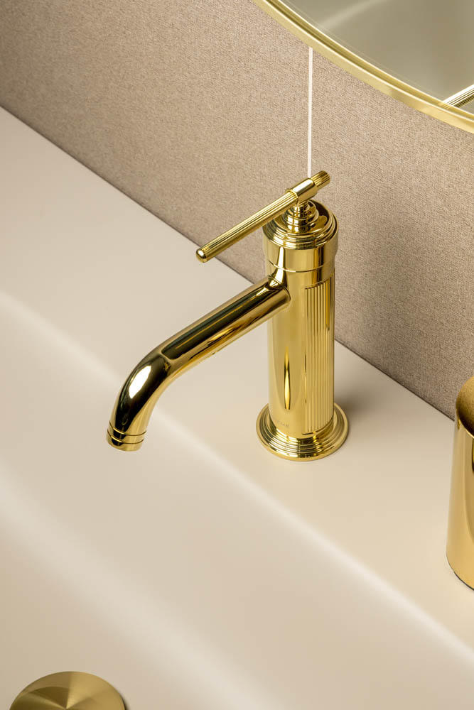 Смеситель для умывальника boheme eterna gold