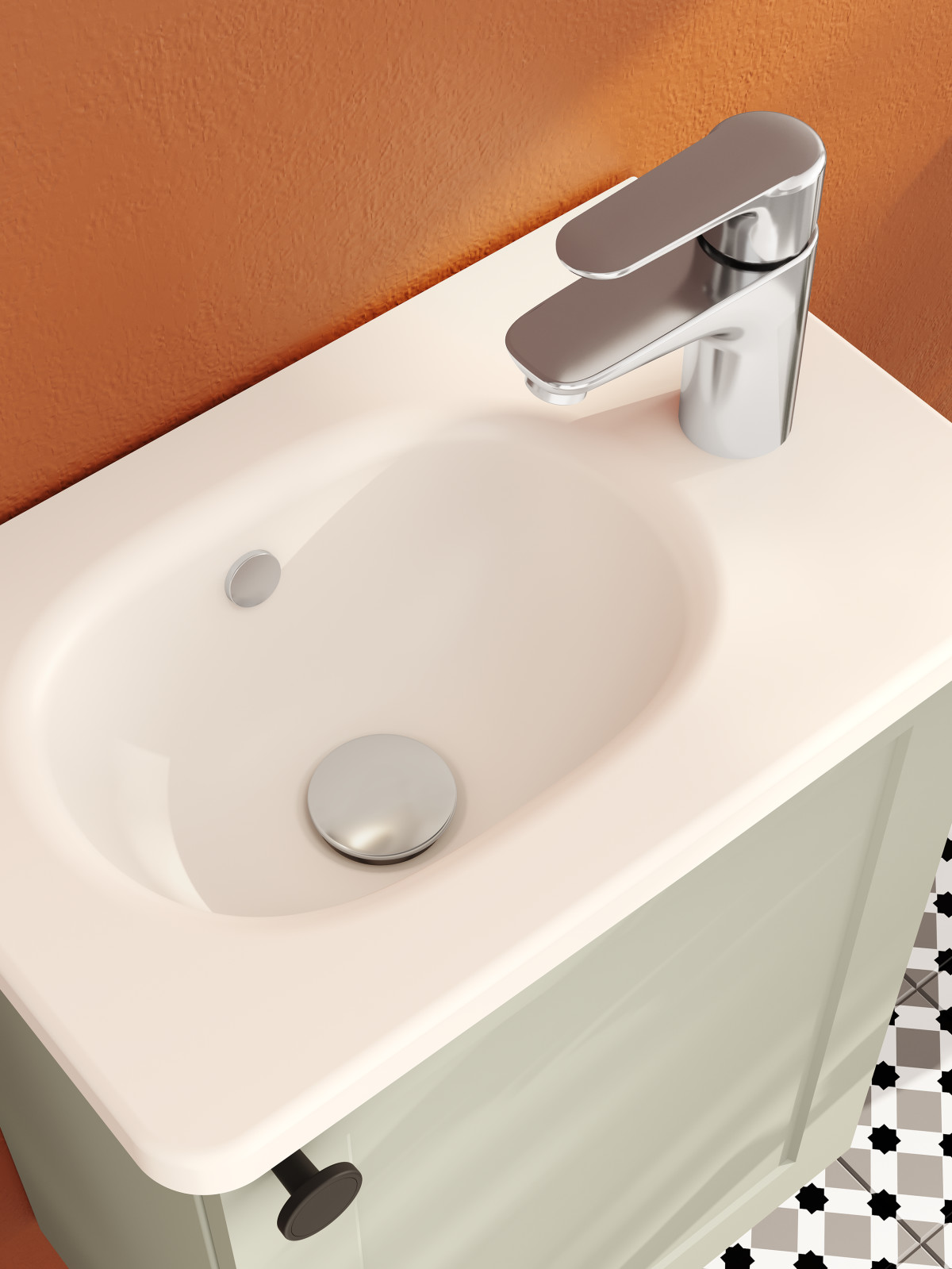 Смеситель для раковины VitrA Root Round A42706EXP однорычажный хром латунь