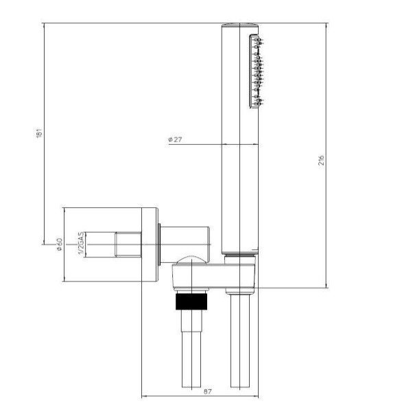 Bossini zen c54004.030 душевой гарнитур хром