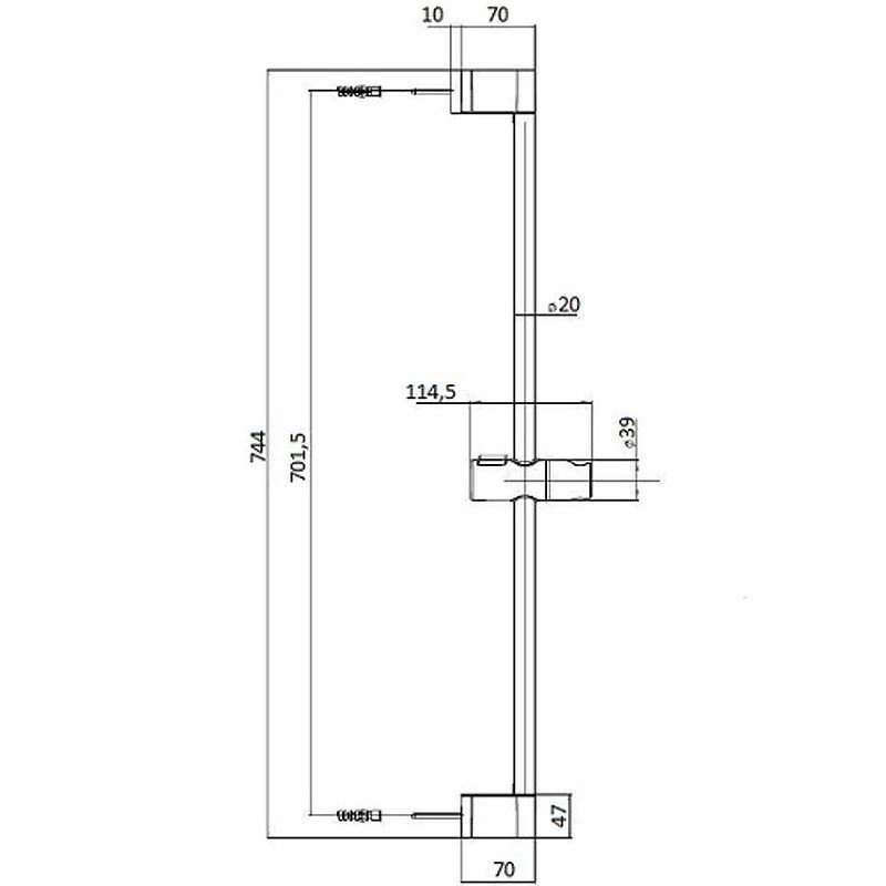Bossini syncronia de8008.030 душевой гарнитур хром