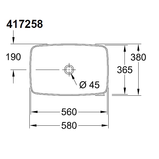Раковина накладная artis ceramicplus 580x380 белый глянцевый villeroy&boch