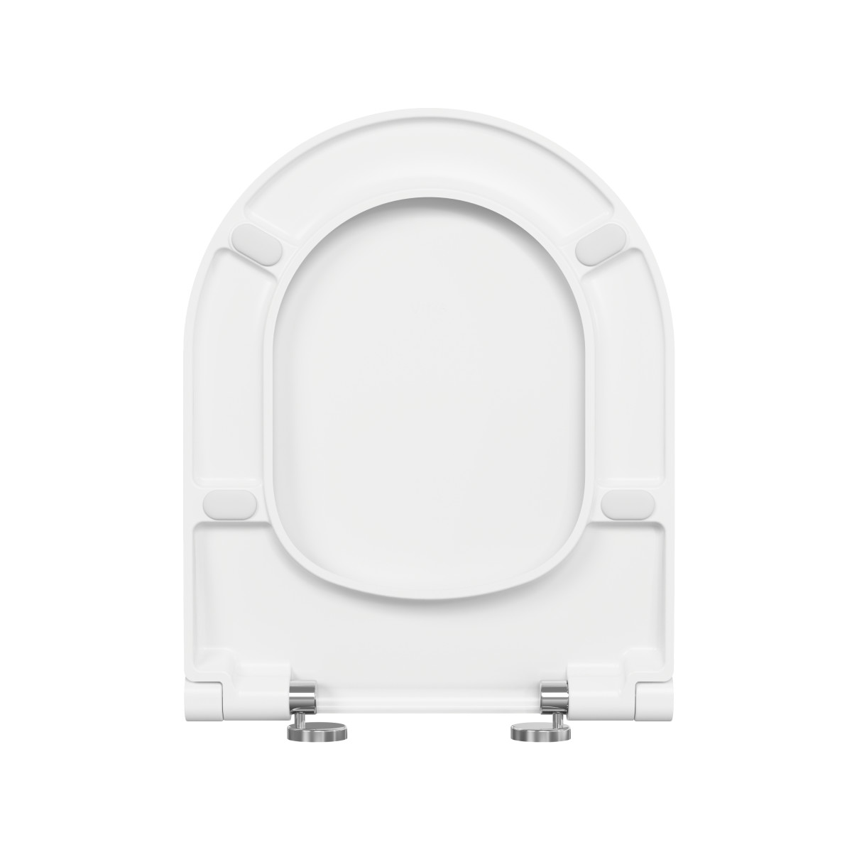 Инсталляция с унитазом VitrA Mia Round 9856B003-7200 комплект 4 в 1 с сиденьем микролифт безободковый цвет клавиши матовый хром