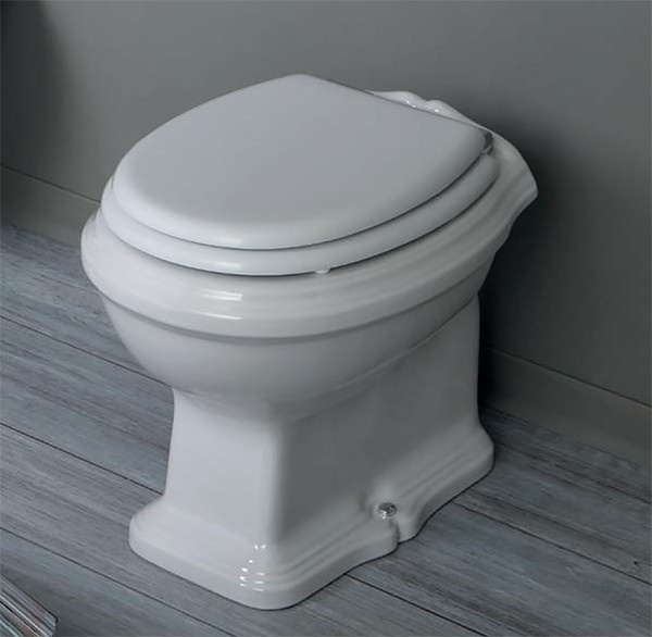 Унитаз напольный приставной arcade 510x365x390 белый глянцевый simas