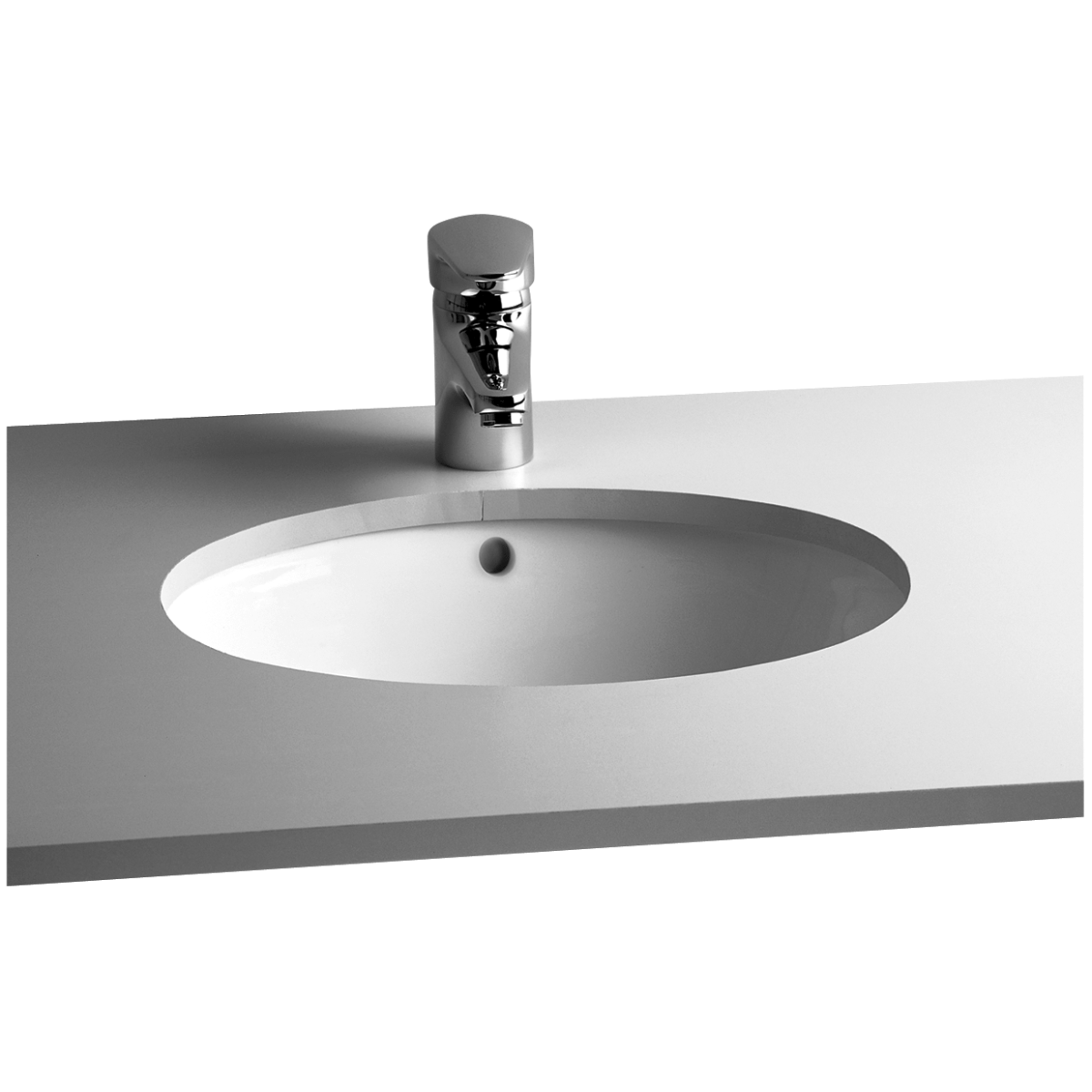 Встраиваемая снизу раковина VitrA Arkitekt 6039B003-0012 47 x 38 см овал белая антибактериальное покрытие Hygiene