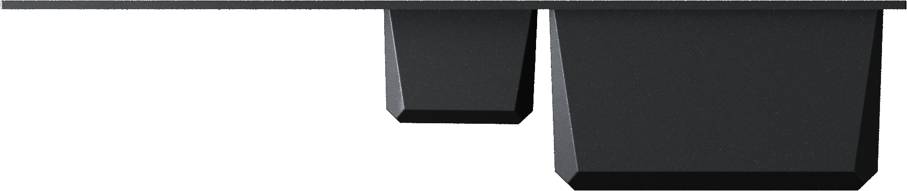 Кухонная мойка omoikiri sakaime 100-2-bl tetogranit/черный 1000 x 500 x 200