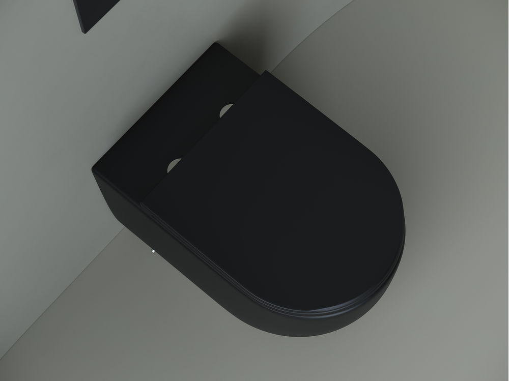Напольный приставной унитаз Метрополь (Metropol) Безободковый (Rimless) CN4004MB