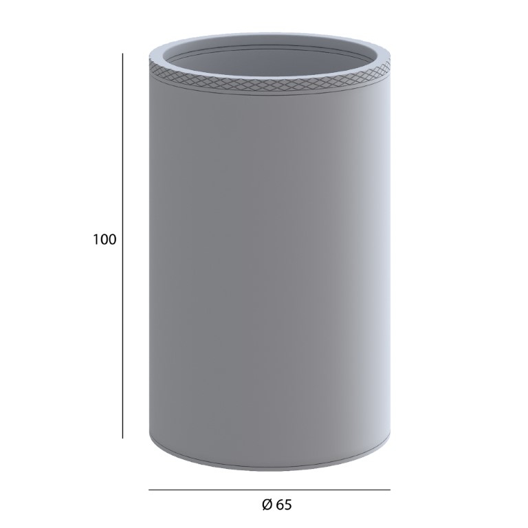 Белый стакан для зубных щеток fbs uno 10982-mw