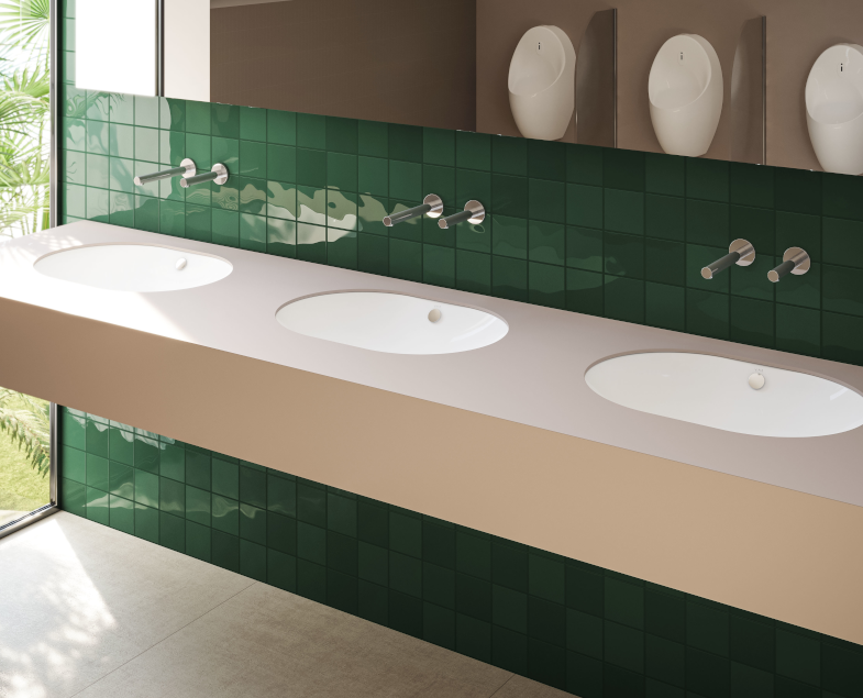 Встроенный настенный сенсорный смеситель origin для раковины, средний, хром