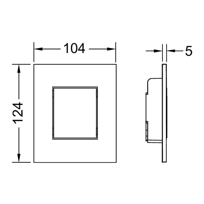Tecesolid панель смыва для писсуара, в комплекте с картриджем, цвет: белый глянцевый