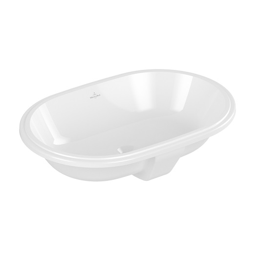 Architectura Раковина для установки под столешницу, 570 x 375 x 175 mm, Альпийский белый, с переливом овал