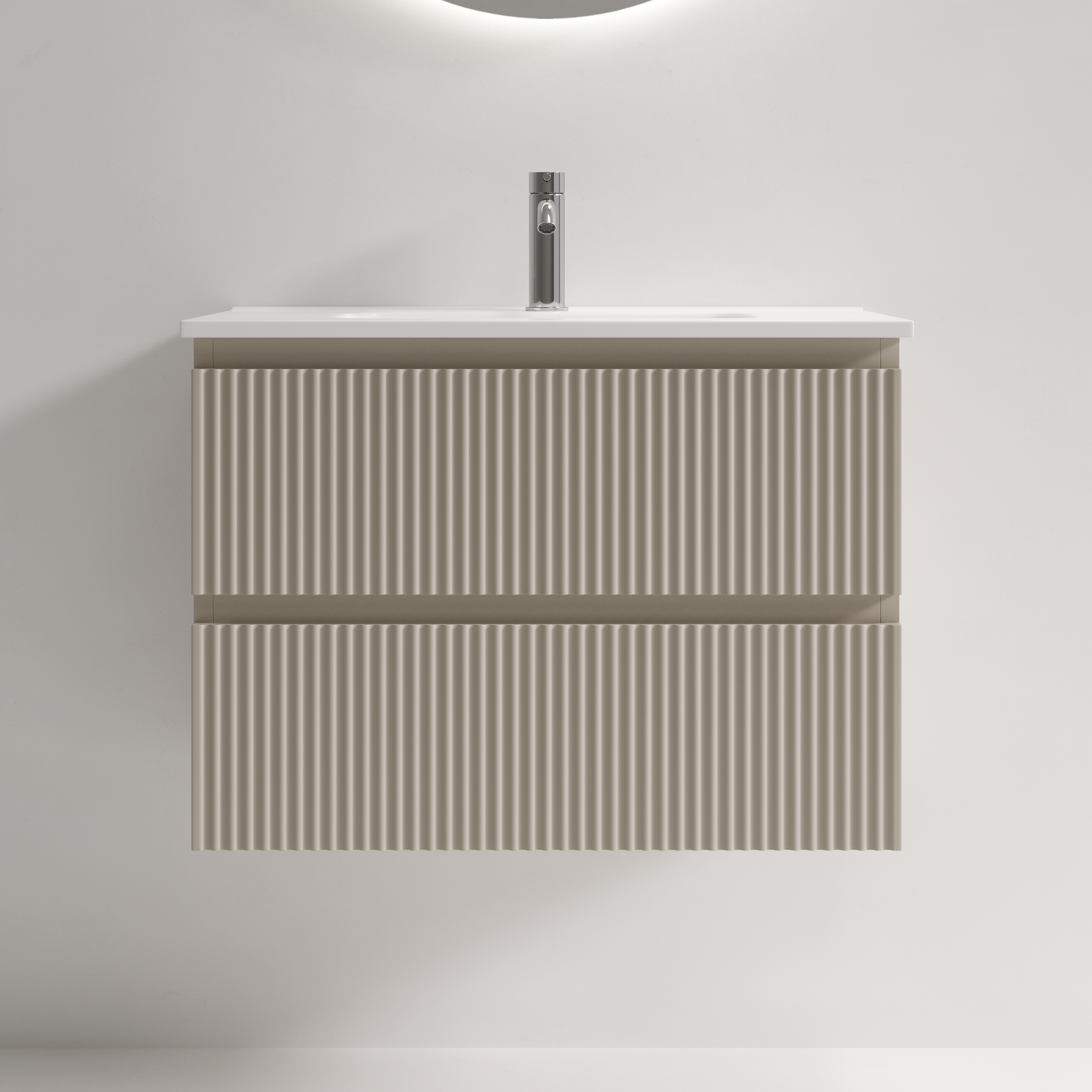 Тумба подвесная SANCOS Snob R 690х390х500, c двумя ящиками оснащенными доводчиками, Beige Soft , арт.SNR70/39CE