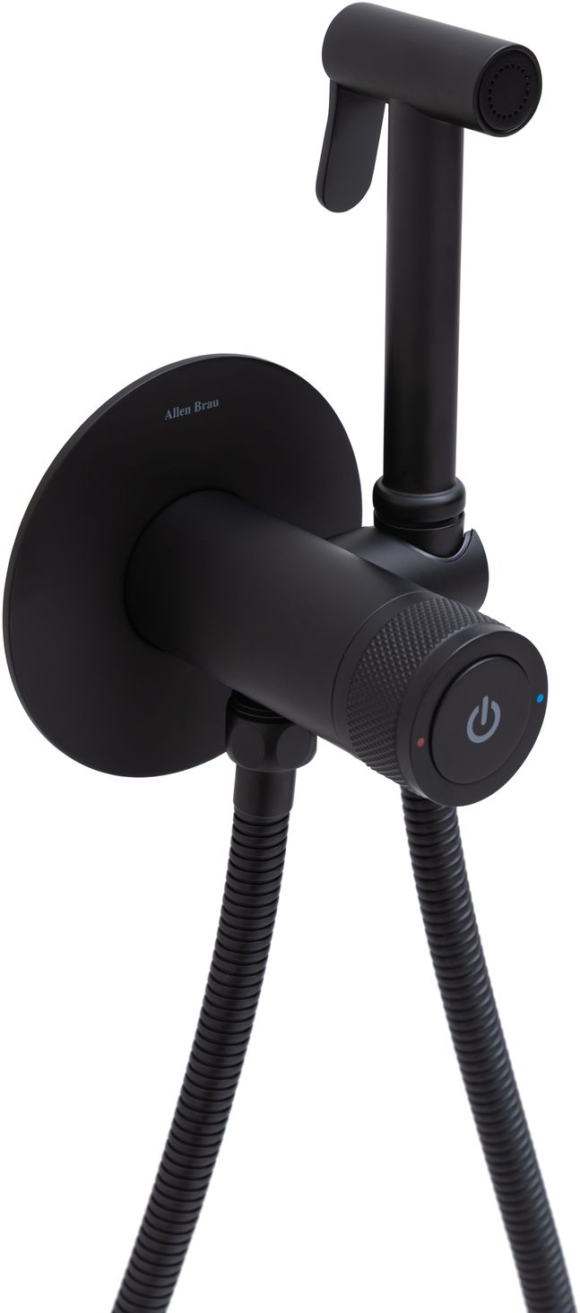 Смеситель с гигиеническим душем allen brau liberty 5.33005-31 (с внутренней частью) черный матовый