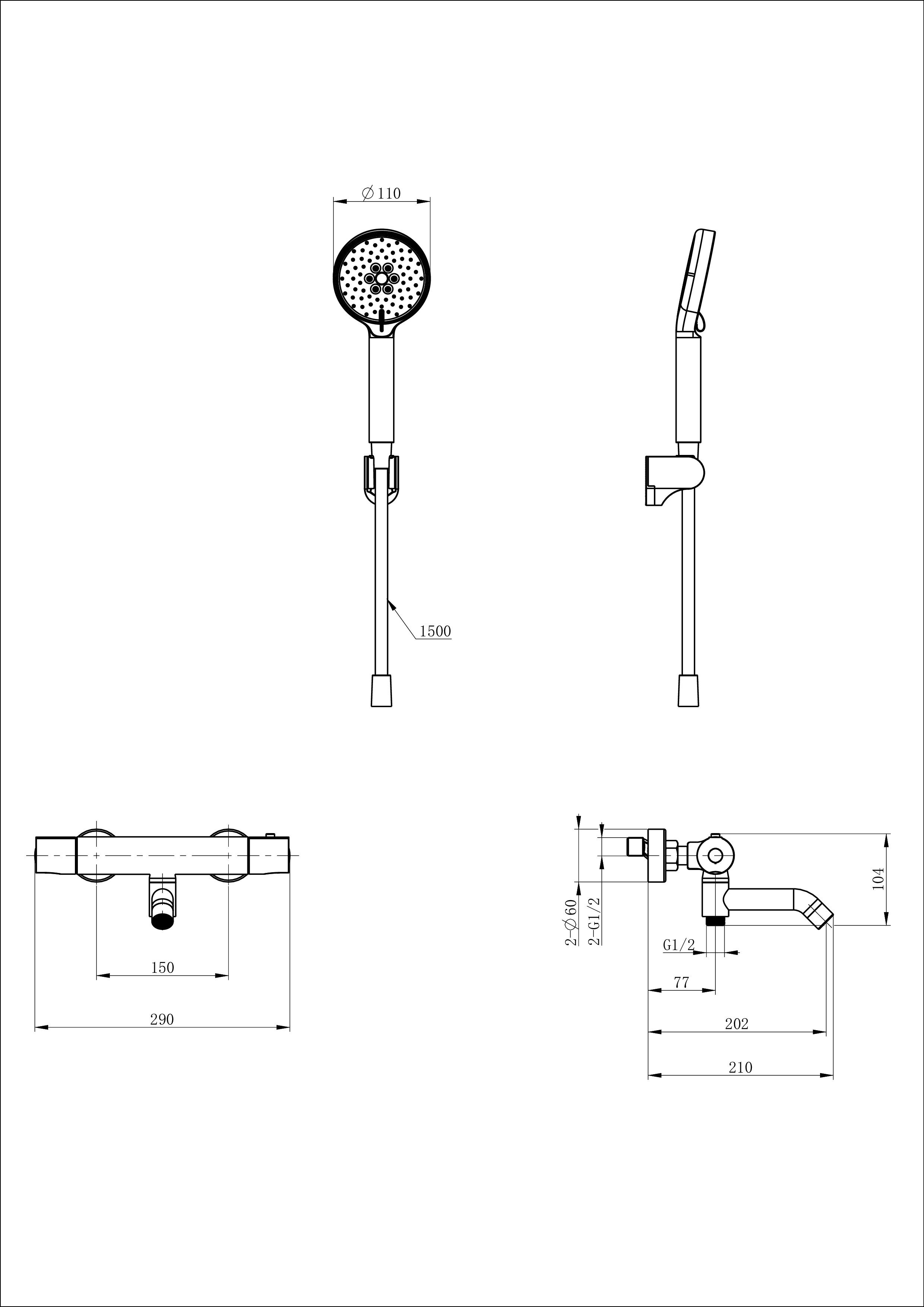 Смеситель для ванны с душем и термостатом wonzon & woghand, хром (ww-b3029-a1-cr)