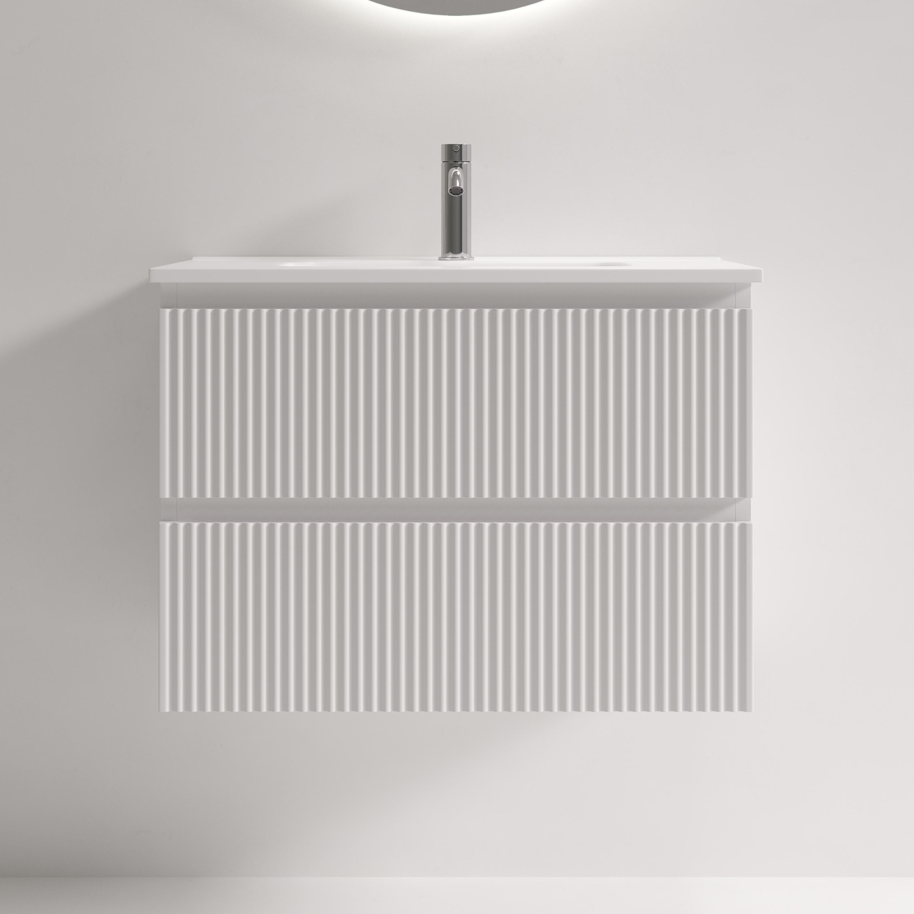 Тумба подвесная SANCOS Snob R 690х390х500, c двумя ящиками оснащенными доводчиками, Bianco, арт.SNR70/39W