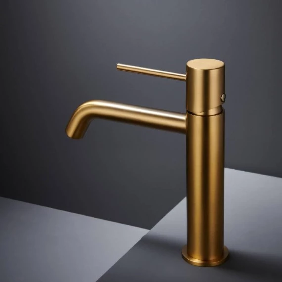 Смеситель для раковины imex monza bdm039-1oc brushed gold pvd