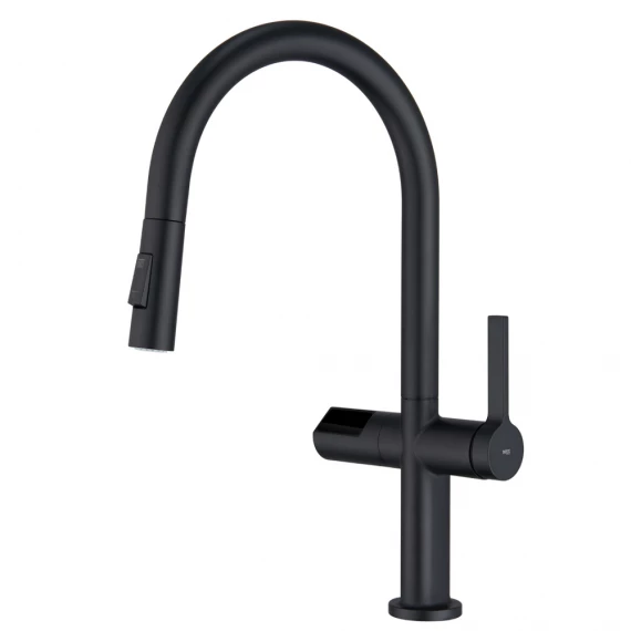 Смеситель для кухни сенсорный с вытяжной лейкой на 2 режима imex turin gce021/ng matt black