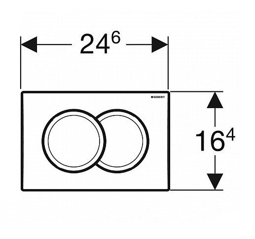 Кнопка смыва для инсталляции geberit delta 01 хром матовый