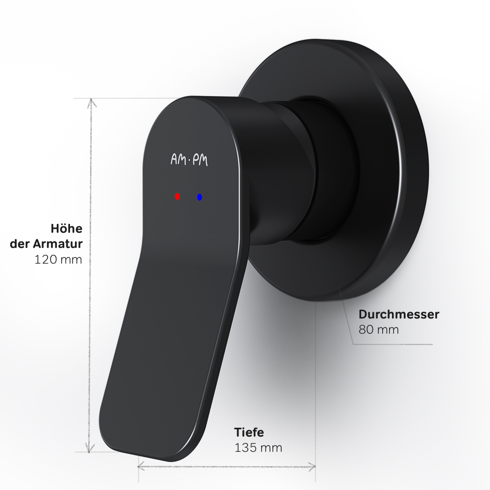 F85A65022 X-Joy, cмеситель д/душа монтируемый в стену, черный, шт.