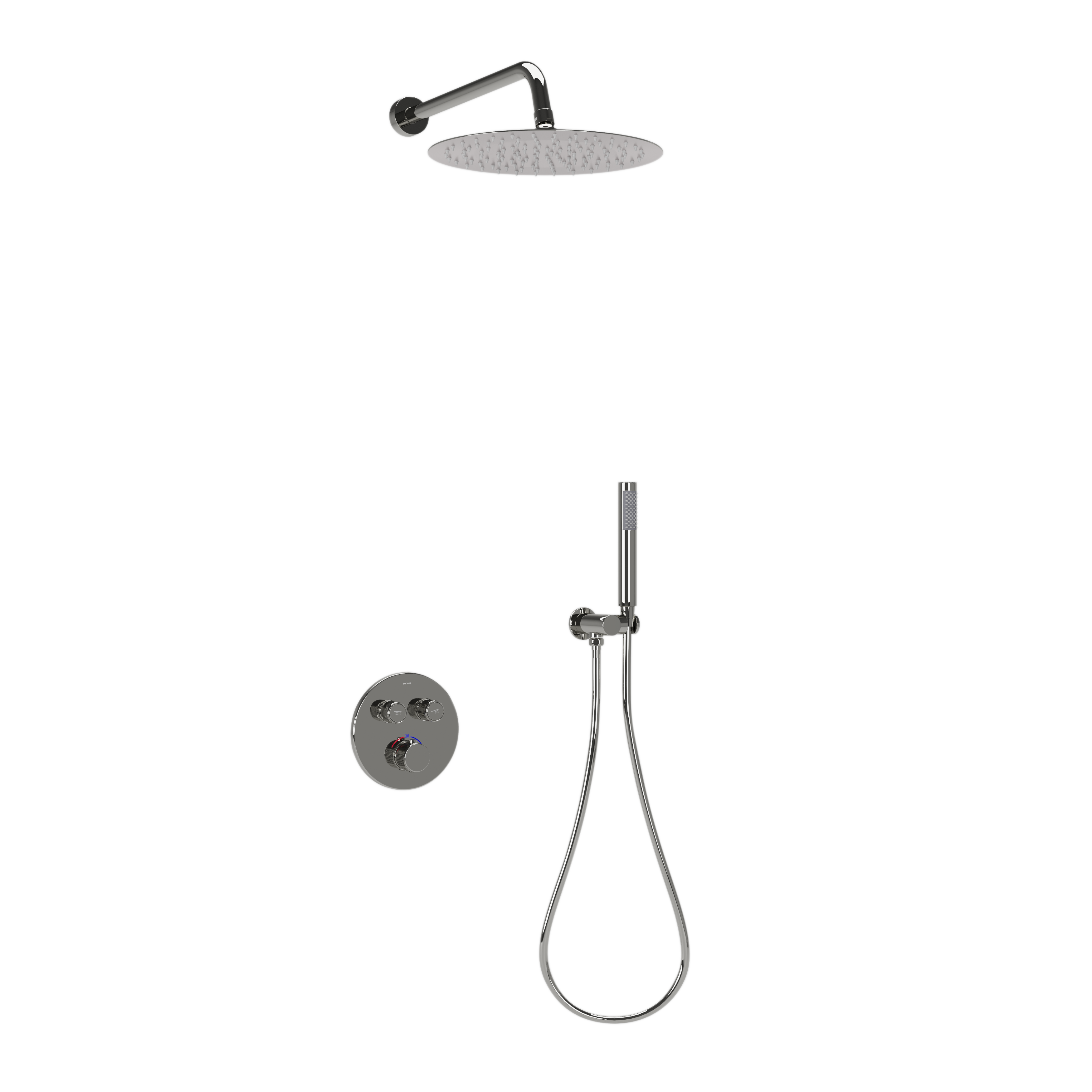 Душевой комплект sancos link встраиваемый, c термостатическим смесителем, цвет хром, арт. sc3005ch Душевой комплект sancos link встраиваемый, c термостатическим смесителем, цвет хром, арт. sc3005ch