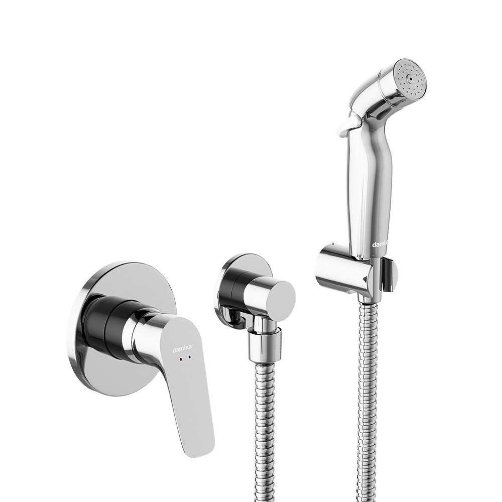 777510001 Jupiter, смеситель монтируемый в стену с гиг. душем, хром