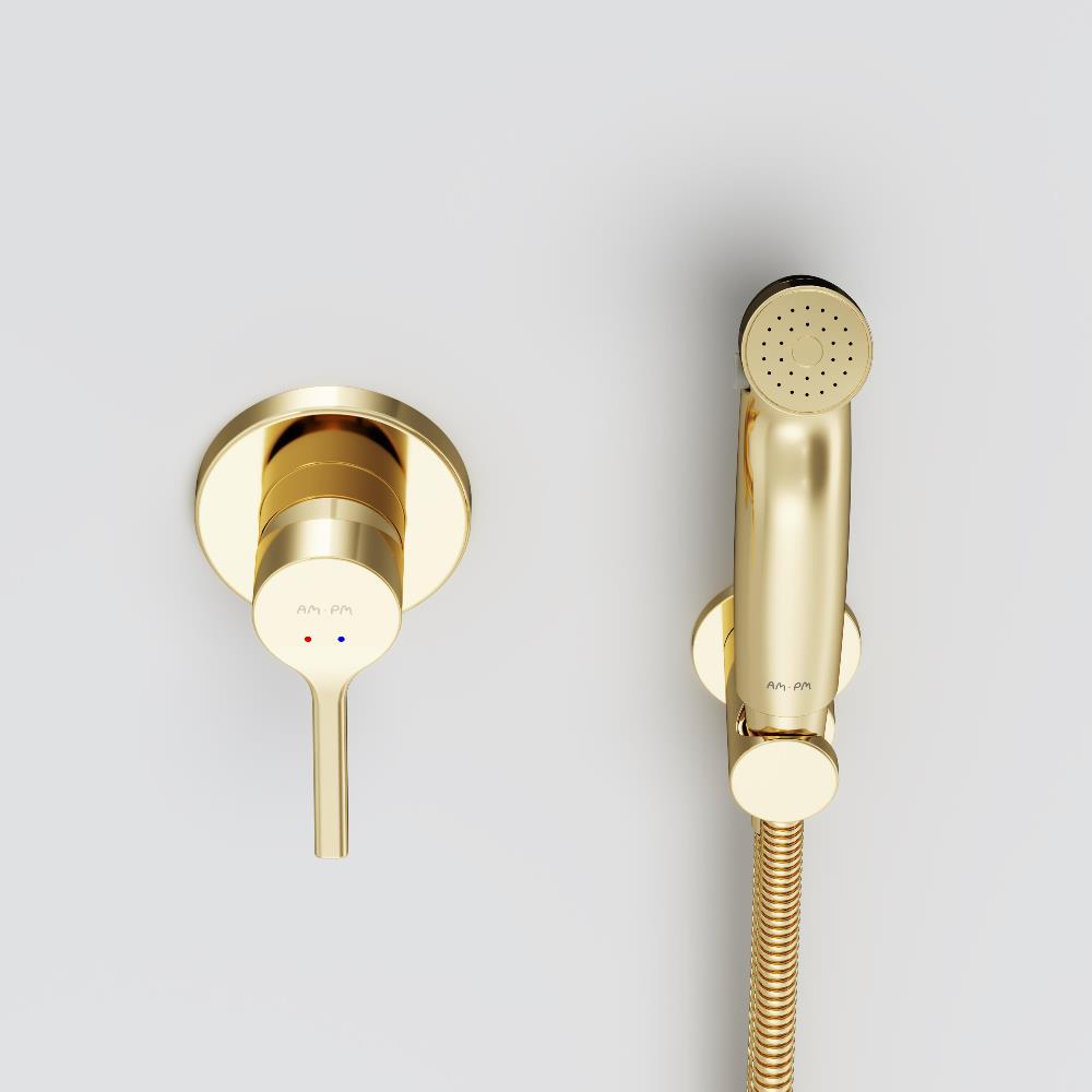 F40H85B99 X-Joy S, гигиенический набор для скрытого монтажа со смесителем для душа, золото