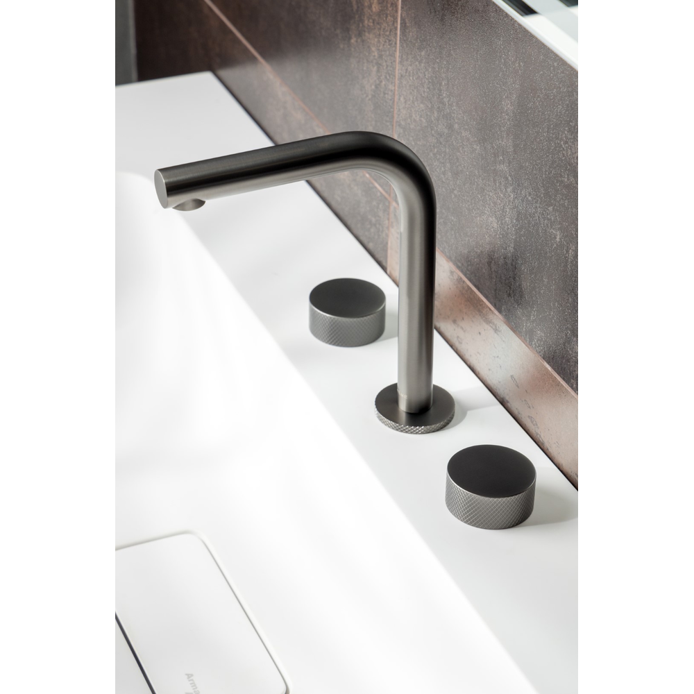 Смеситель на столешницу STICK TOUCH на 3 отв. Gun Metal